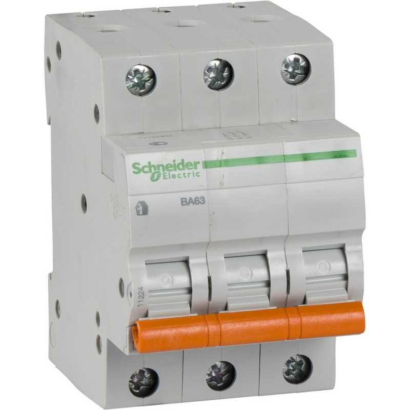 Автоматический выключатель 3P 20А BA63 4,5kA С Schneider Electric Домовой