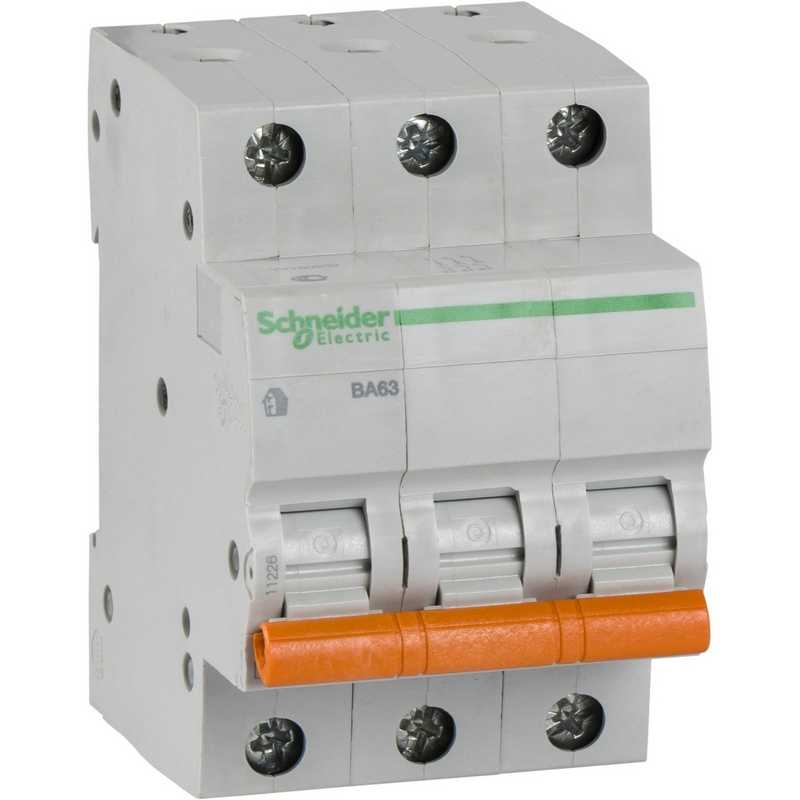 Автоматический выключатель 3P 32А BA63 4,5kA С Schneider Electric Домовой