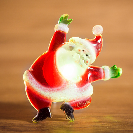 Фигура светодиодная на присоске Санта Клаус, RGB