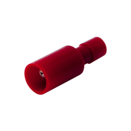 Разъем штекерный полностью изолированный штекер 4 мм 0.5-1.5 мм2 (РШПи-п 1.5-4/РШИп 1,25-4) красный