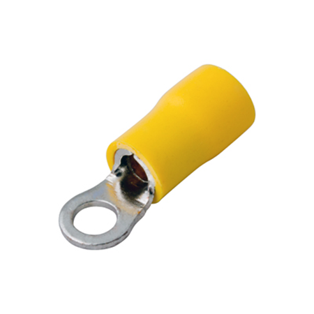 Наконечник кольцевой изолированный o4.3 мм 4-6 мм2 (НКи 6.0-4/НКи5,5-4) желтый REXANT