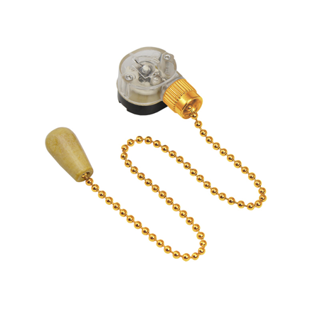 Выключатель для настенного светильника c  деревянным наконечником,  gold  REXANT