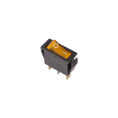 Выключатель клавишный 250V 15А (3с) ON-OFF желтый  с подсветкой (RWB-404, SC-791, IRS-101-1C)  REXAN