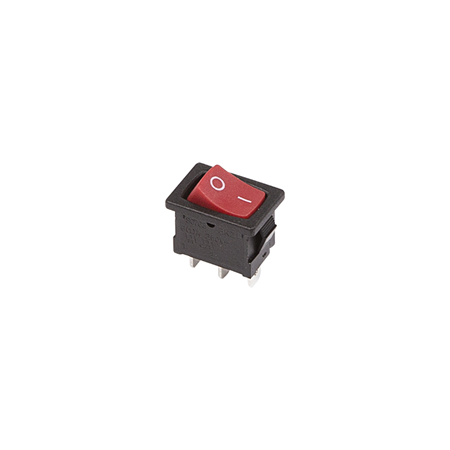 Выключатель клавишный 250V 6А (3с) ON-ON красный  Mini  (RWB-202, SC-768)  REXANT