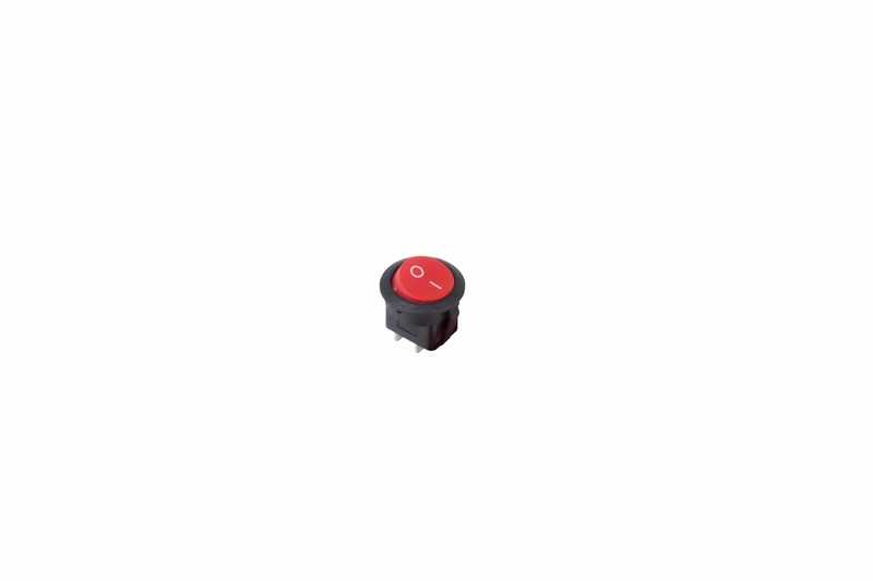 Выключатель клавишный круглый 250V 6А (2с) ON-OFF красный  (RWB-213, SC-214, MRS-102-8)  REXANT