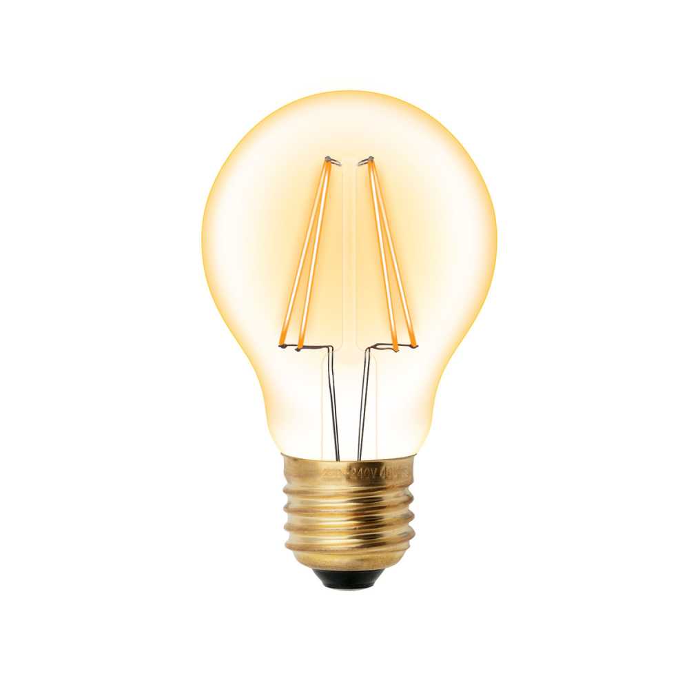 LED-A60-6W/GOLDEN/E27 GLV21GO Лампа светодиодная  E27 6W 2250K свеча прозрачная