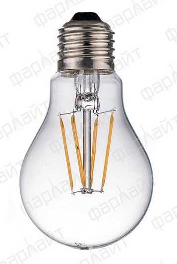 Лампа светодиодная нитевидная прозрачная груша А60 15 Вт 2700 К Е27 Фарлайт