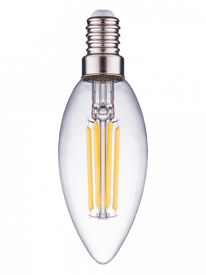 Лампа светодиодная нитевидная прозрачная свеча С35 11 Вт 4000 К Е14 Фарлайт