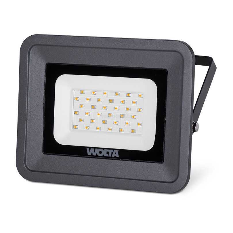Светодиодный прожектор WOLTA WFLS-30W/06 30Вт 4000K IP65 2700лм серый 1/20