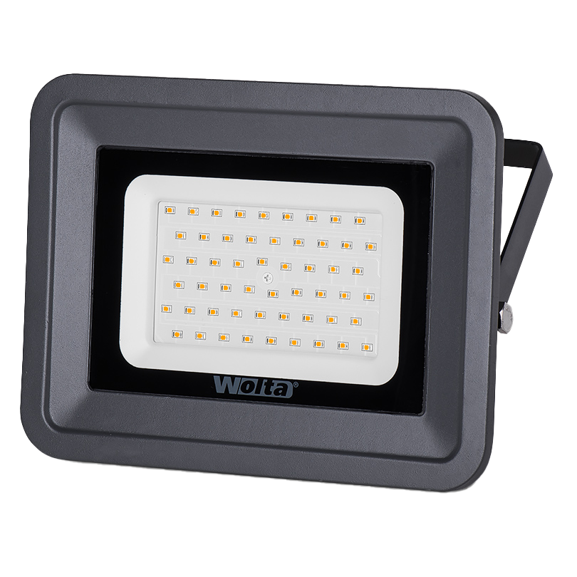 Светодиодный прожектор WOLTA WFLS-50W/06 50Вт 4000K IP65 4500лм серый 215x206/155x35 1/10