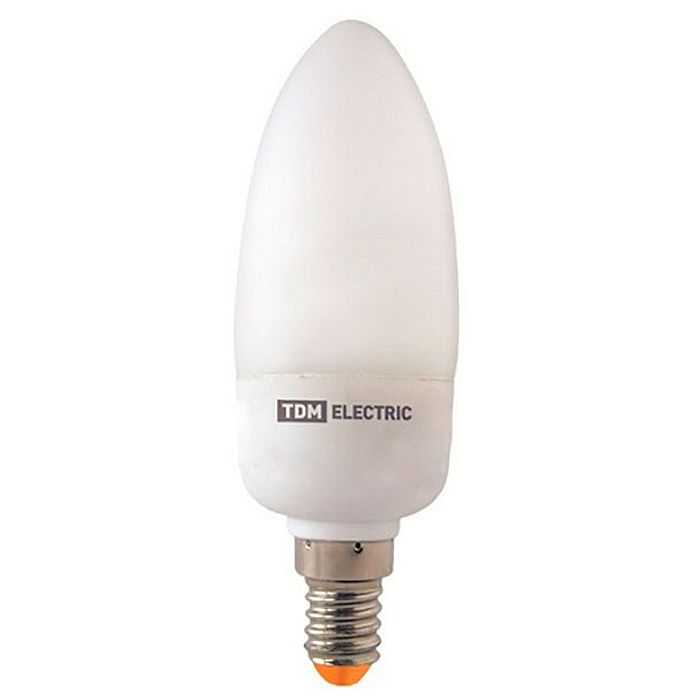 Лампа энергосберегающая КЛЛ-С-9 Вт-4000 К–Е14 TDM